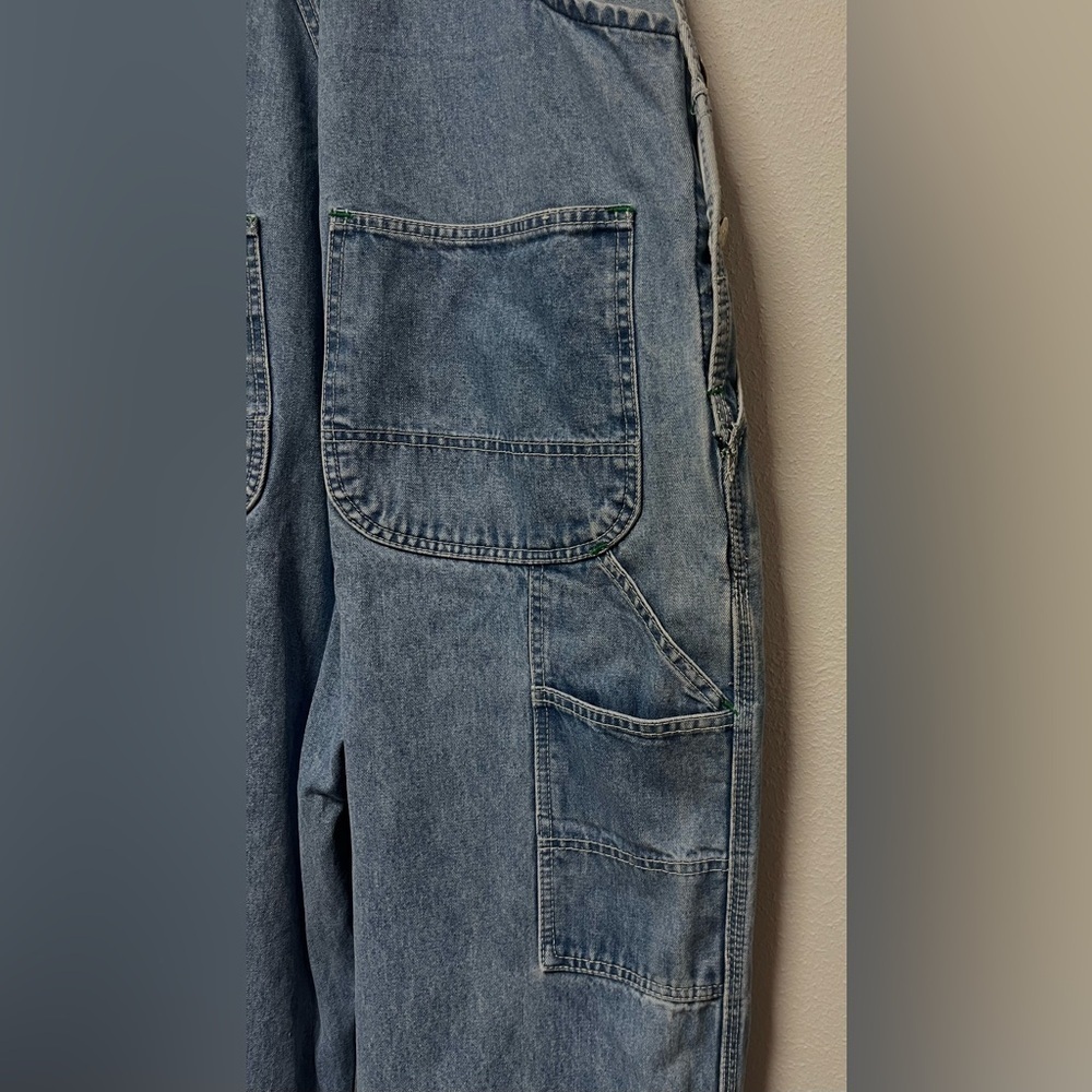 Vintage KEY IMPERIAL Men's Denim Bib Suspender Overalls Wide Leg
Size W40 L30 - Picture 6 of 8